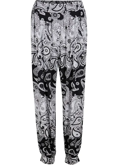 Gedessineerde jersey harembroek van soepele viscose, bonprix