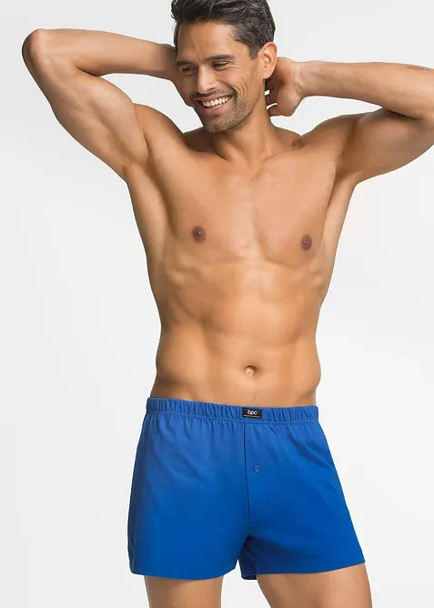Wijde jersey boxershorts met katoen (set van 3), bonprix