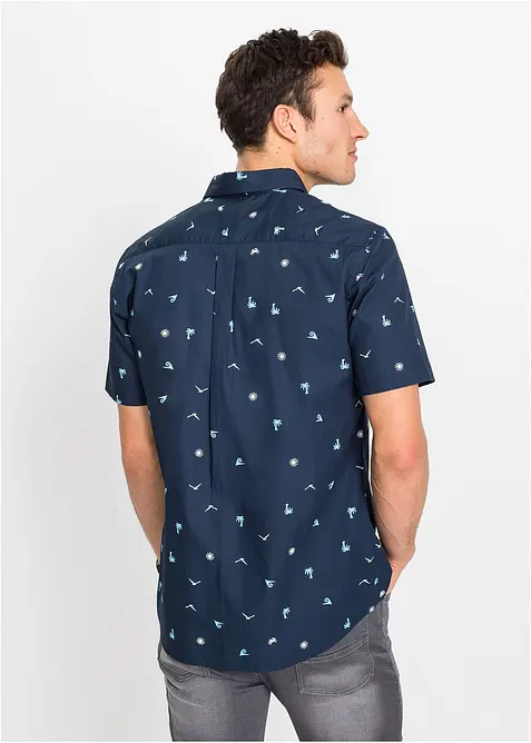 Overhemd met korte mouwen van katoen, bonprix