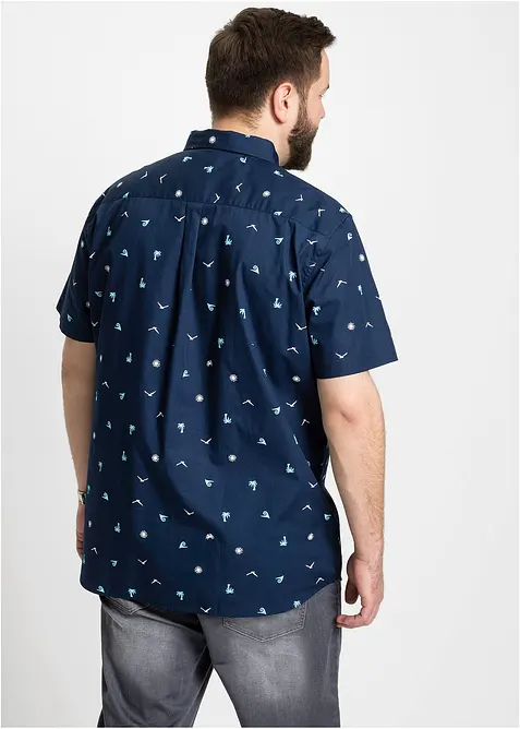 Overhemd met korte mouwen van katoen, bonprix