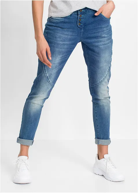 Boyfriend stretch jeans low waist, bonprix