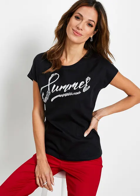 Shirt met pailletten, bonprix