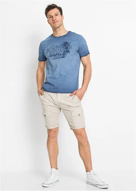 T-shirt in washed out look van biologisch katoen, bonprix