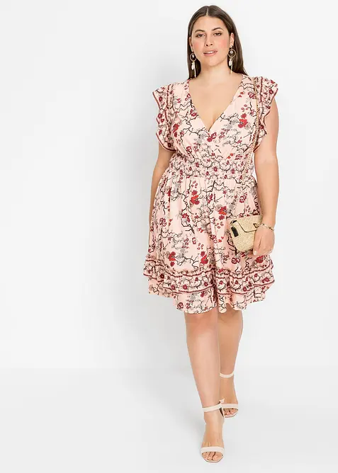 Gedessineerde jersey jurk, bonprix