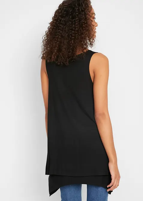 Dubbellaagse longtop in een viscosemix, bonprix