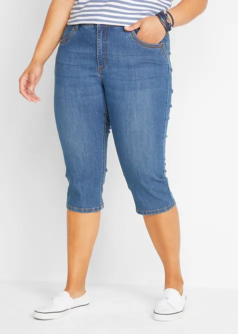 Slim capri jeans, mid waist, bonprix