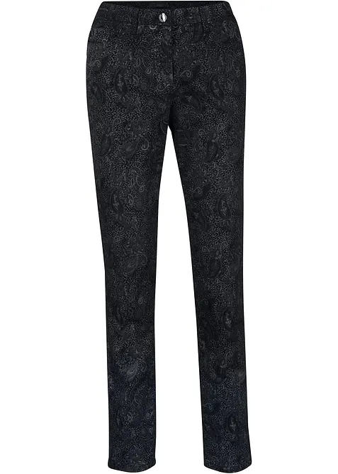 Twill broek met elegante print, bonprix