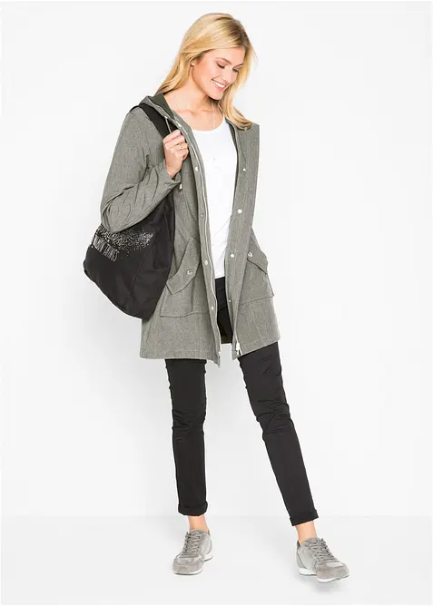 Softshell parka met capuchon, bonprix