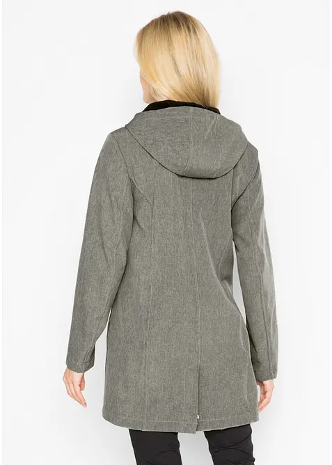 Softshell parka met capuchon, bonprix