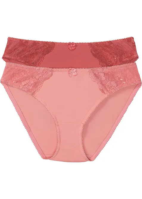 Slip met subtiel kant (set van 2), bonprix