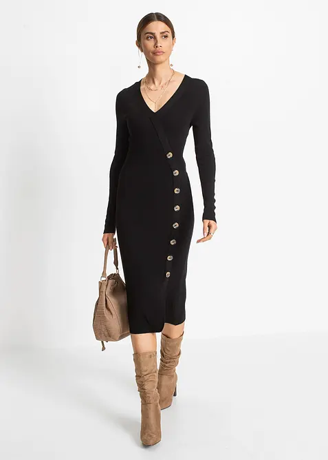 Gebreide jurk van een viscosemix, bonprix