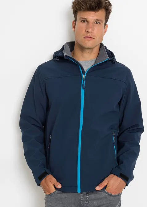 Softshell jas met capuchon, bonprix