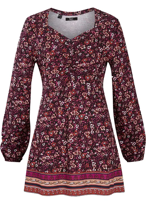 Shirt tuniek met bloemenmotief, bonprix