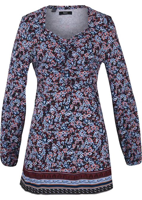 Shirt tuniek met bloemenmotief, bonprix