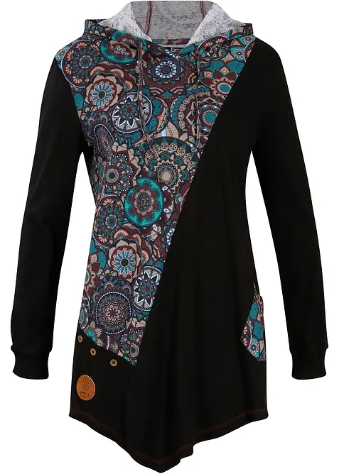 Puntig toelopend shirt van puur katoen, bonprix