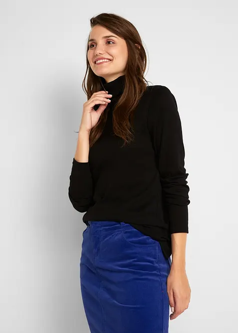 Shirt met col van puur katoen, bonprix