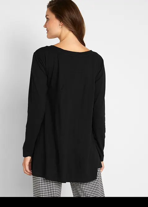 Longsleeve van een katoen/viscose-mengsel, bonprix
