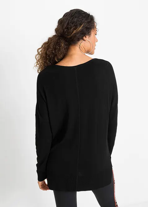 Gebreide oversized trui in een viscosemix, bonprix