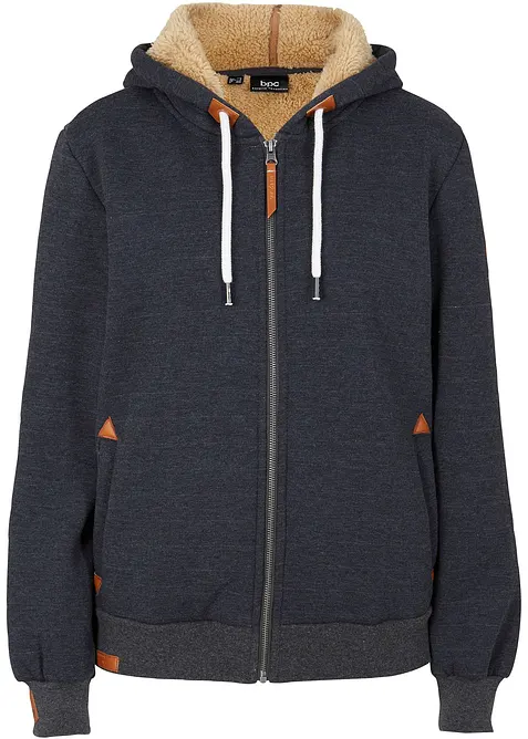 Sweatvest met teddy voering, bonprix