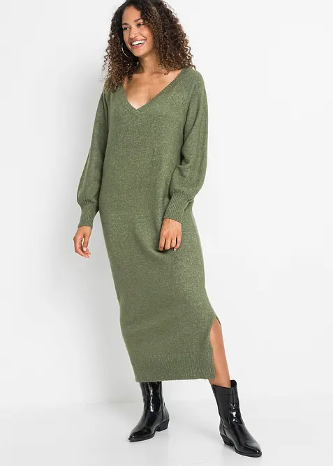 Gebreide oversized midi jurk, bonprix