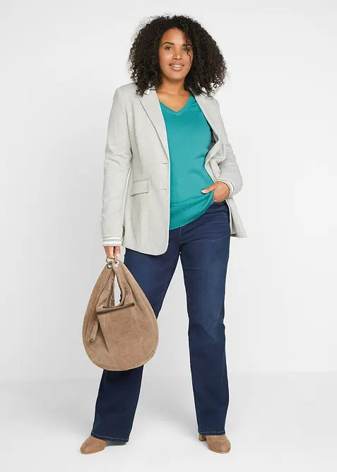 Fijngebreide trui met V-hals, bonprix