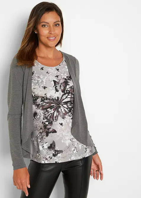 2-in-1 shirt met print, bonprix