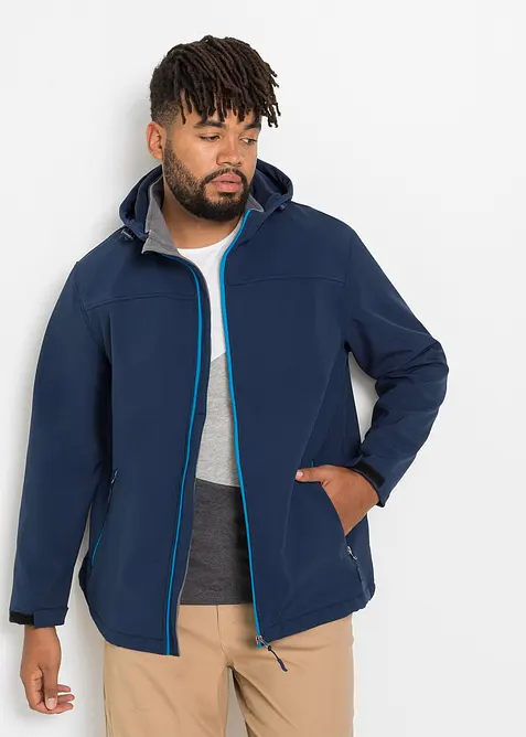 Softshell jas met capuchon, bonprix