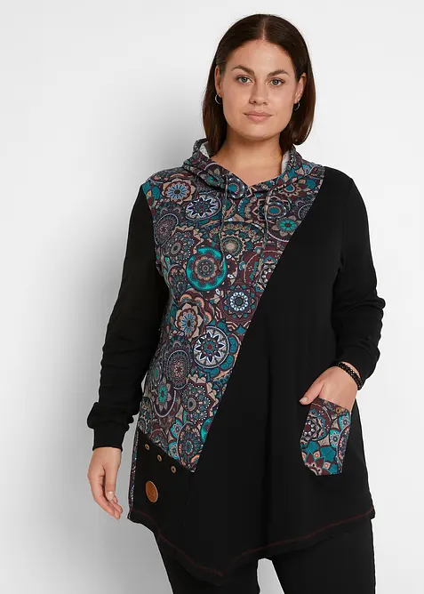 Puntig toelopend shirt van puur katoen, bonprix