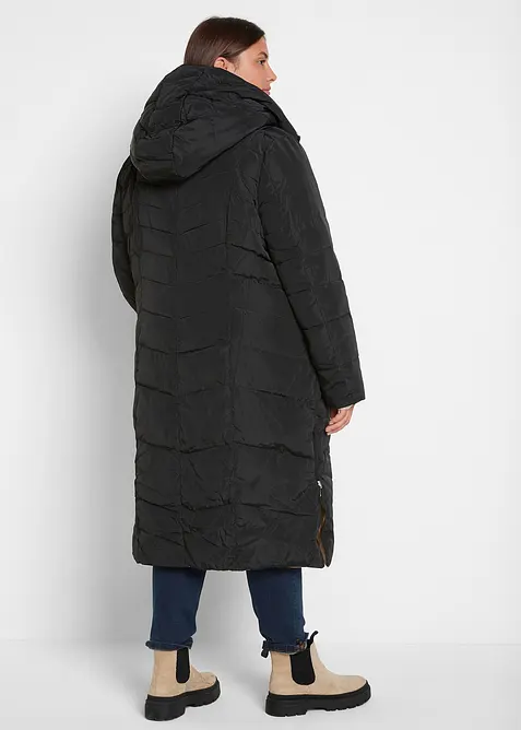 Lange gewatteerde jas, reversibel, bonprix