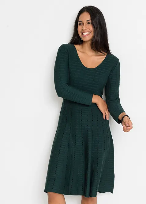 Gebreide jurk in een soepele viscosemix, bonprix