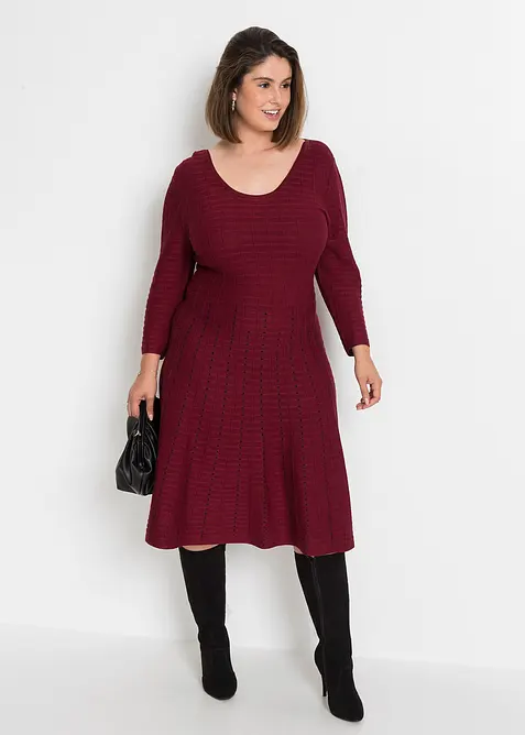 Gebreide jurk in een soepele viscosemix, bonprix