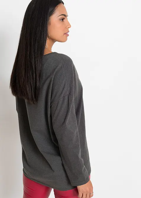 Off-shoulder shirt met kerstmotief, bonprix
