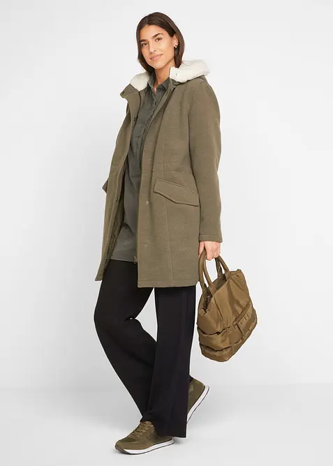 Wijde broek van punto di roma met elastische band, bonprix