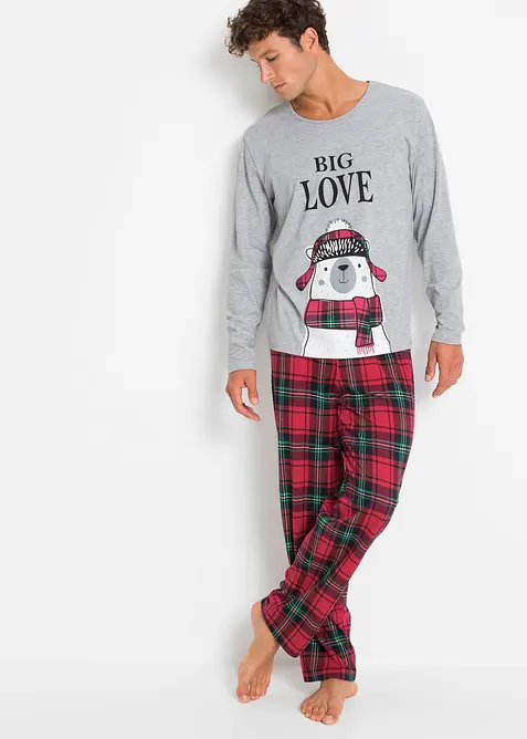 Pyjama met biologisch katoen en lange mouwen, bonprix