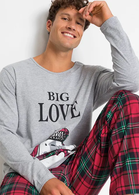 Pyjama met biologisch katoen en lange mouwen, bonprix