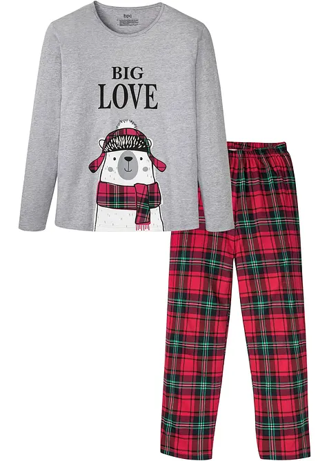 Pyjama met biologisch katoen en lange mouwen, bonprix