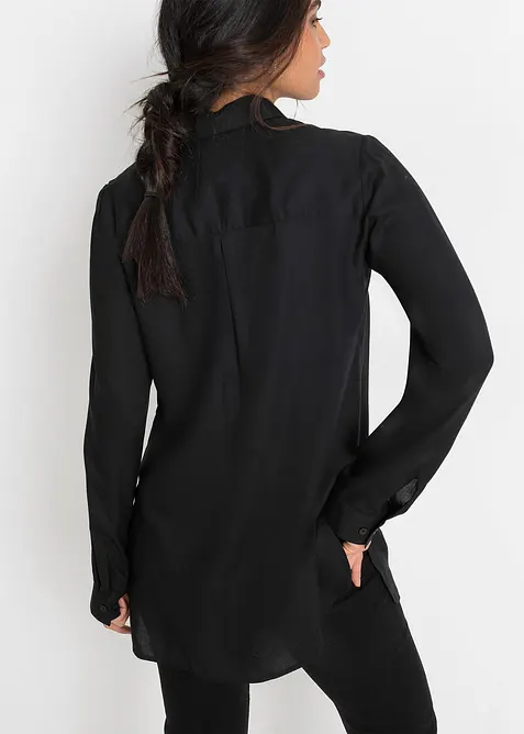 Lange overhemdblouse van viscose, bonprix