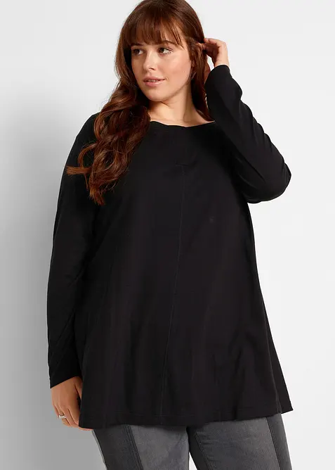 Longsleeve van een katoen/viscose-mengsel, bonprix