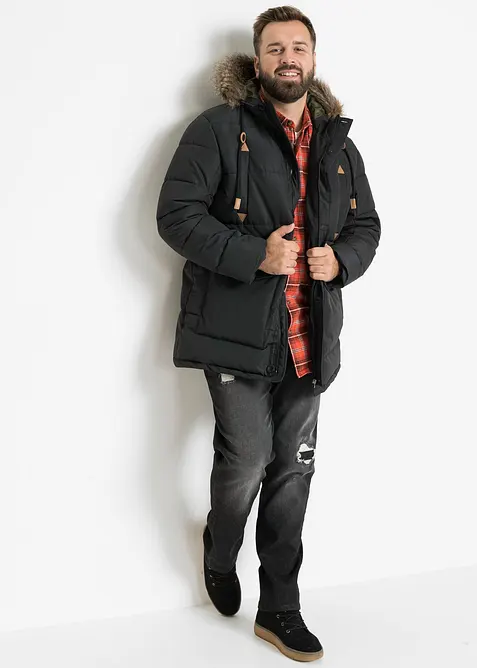 Gewatteerde outdoor jas met capuchon, bonprix