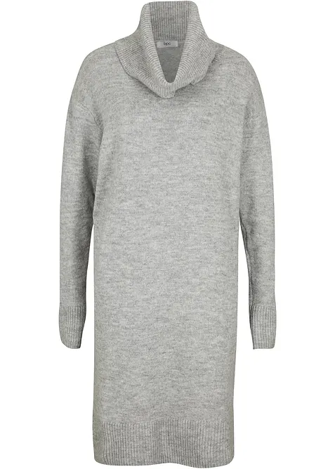 Oversized gebreide jurk met col, bonprix