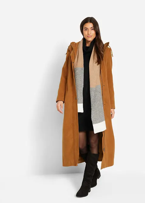 Oversized gebreide jurk met col, bonprix