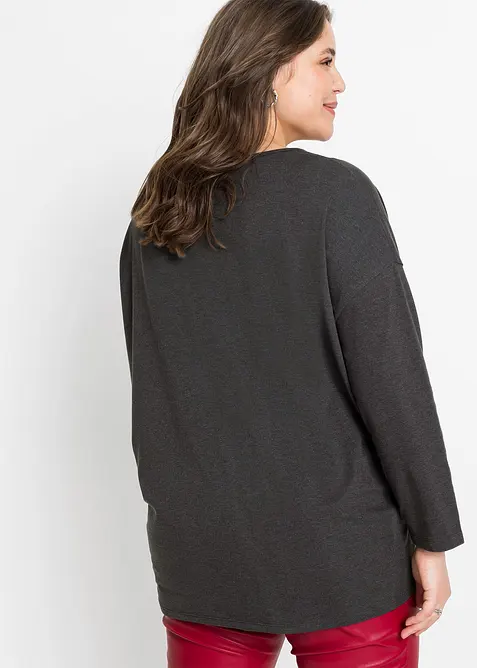 Off-shoulder shirt met kerstmotief, bonprix