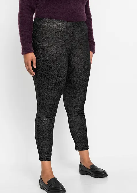 Glanzende legging van fluweel, bonprix