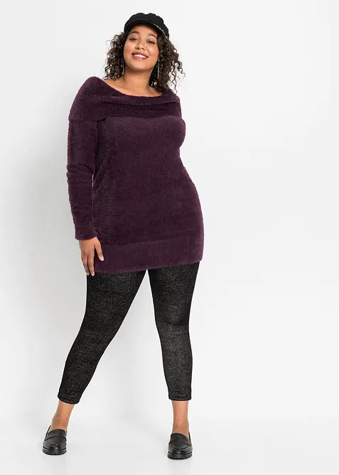 Glanzende legging van fluweel, bonprix