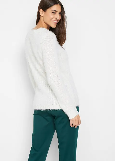 Kersttrui met pailletten rendier, bonprix