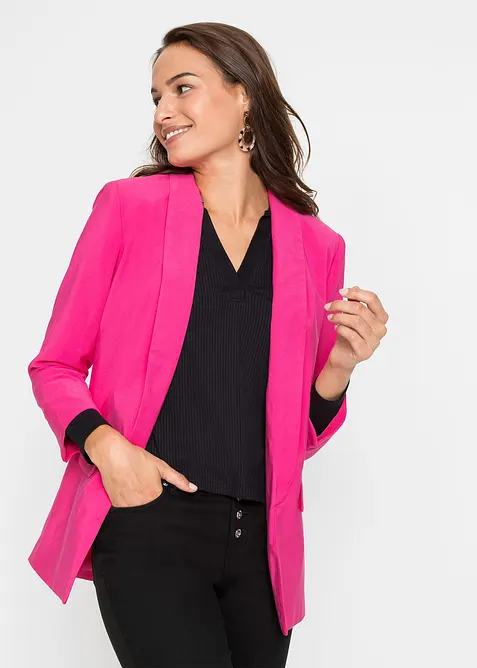 Lange blazer in een viscosemix, bonprix