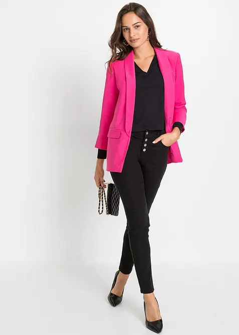 Lange blazer in een viscosemix, bonprix