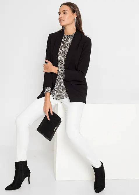 Lange blazer in een viscosemix, bonprix