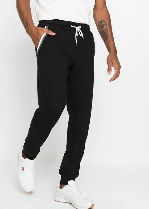 Joggingbroek van katoen met contrasterende details, bonprix