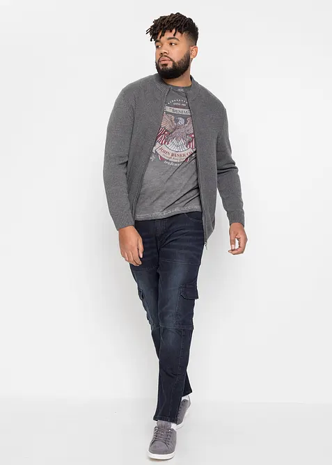 Slim fit cargo stretch jeans, straight, bonprix